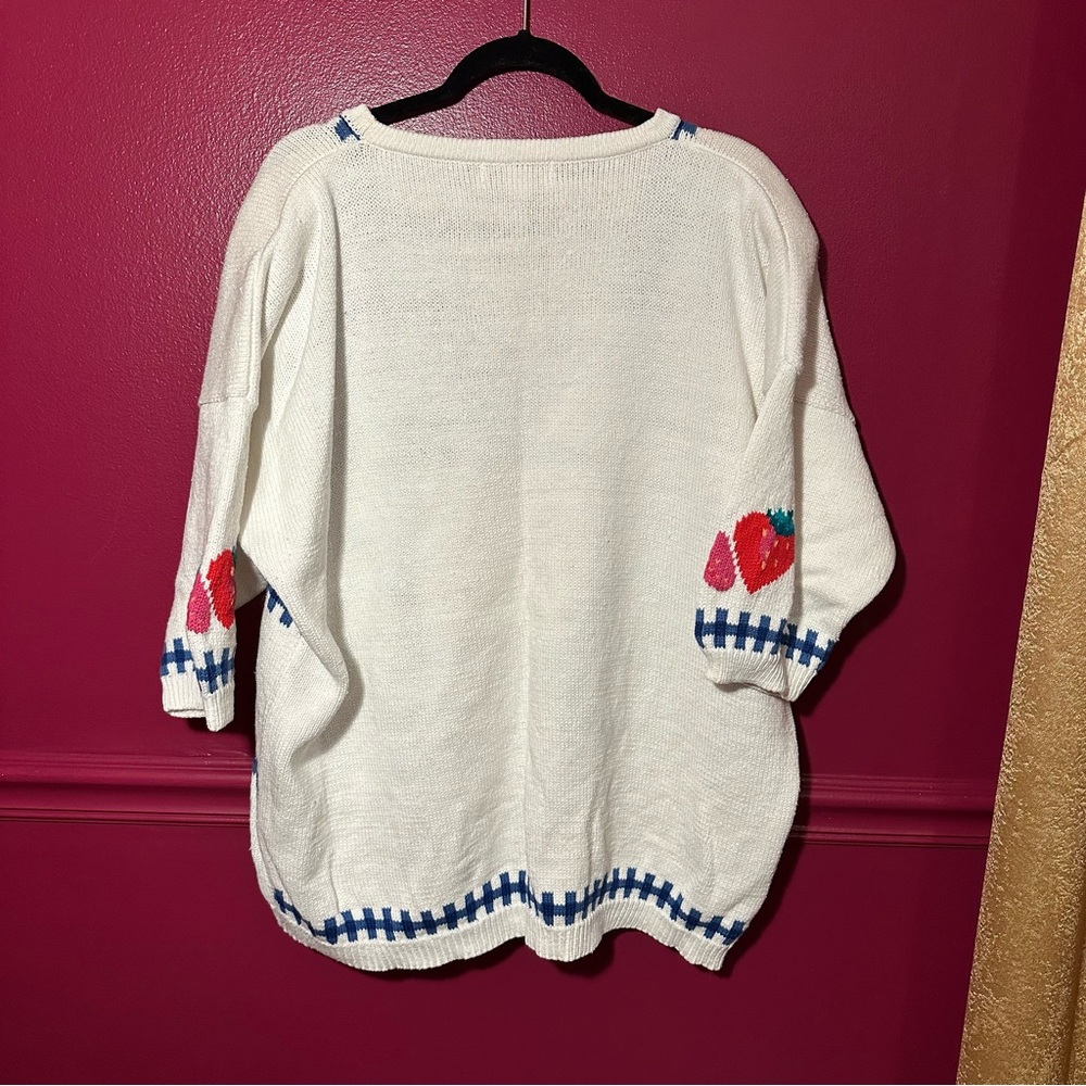 White Fruit-Print Sweater - Picture 4 of 8